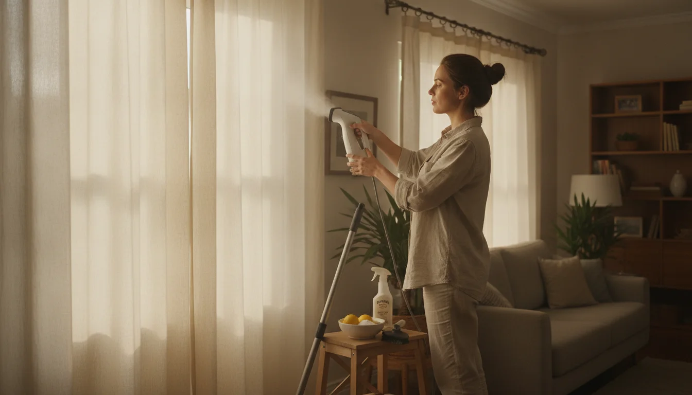 How to get curtains clean and fresh without taking them down