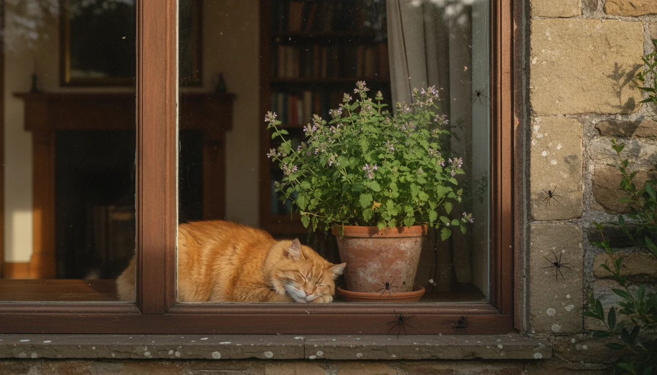 Grandma’s home remedy: this cat herb keeps spiders away from windows