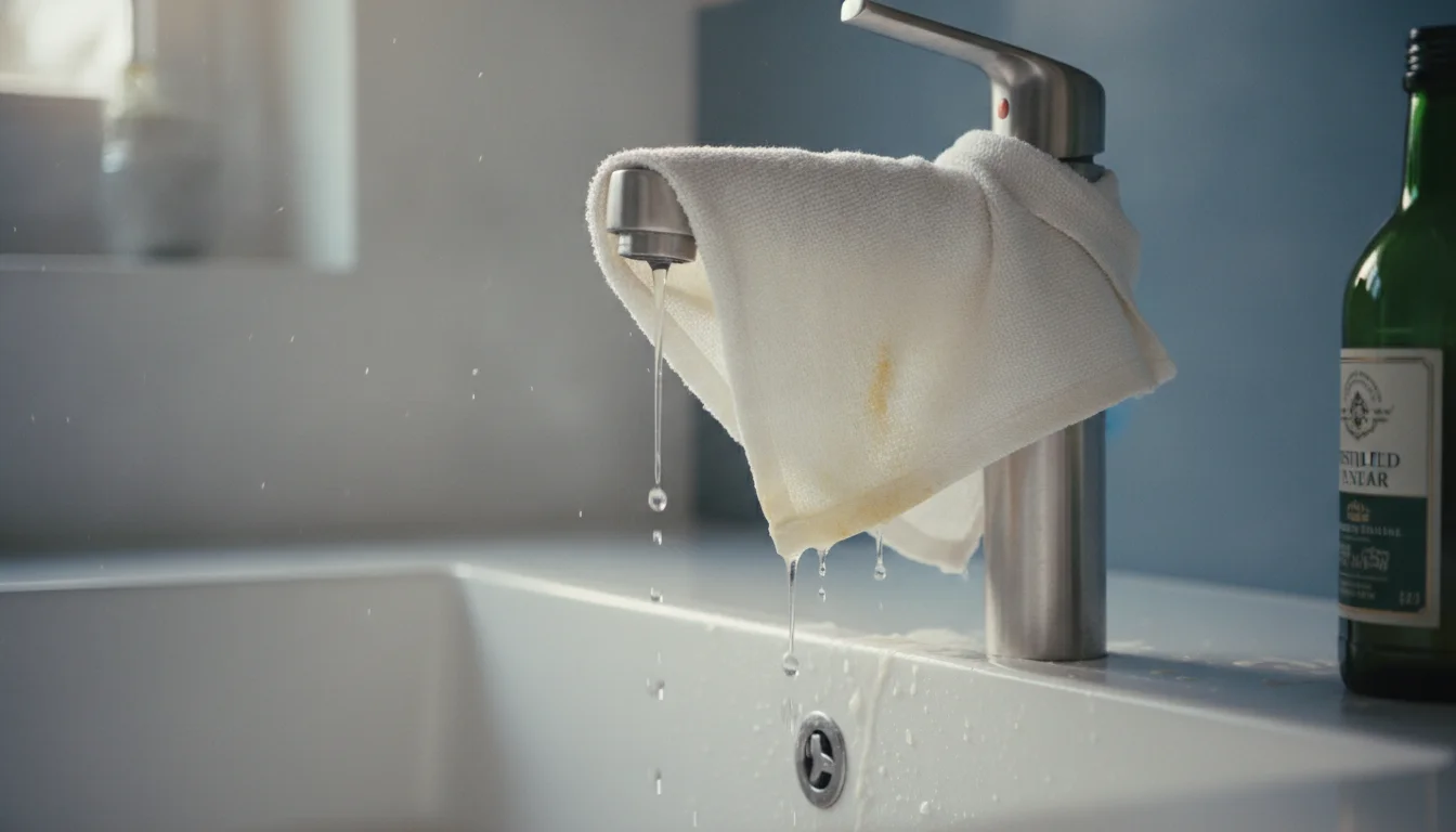 Wrapping a faucet with a vinegar towel: what is it used for and why you should do it
