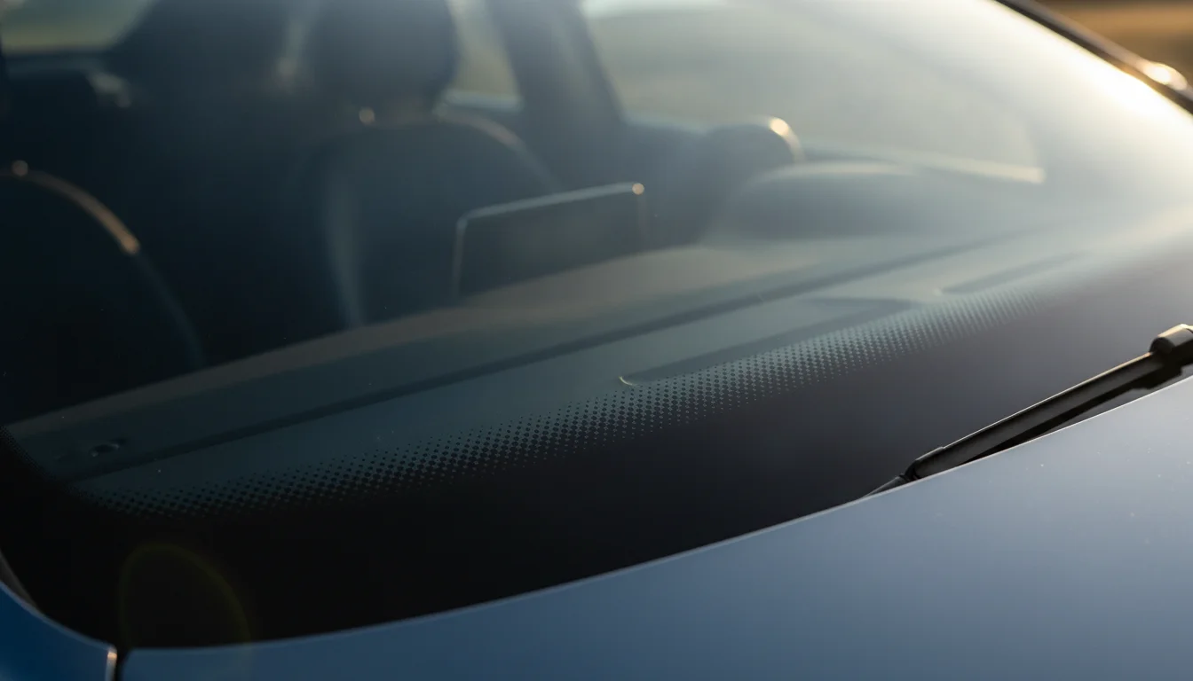 What are the black dots on the edges of a windshield for?
