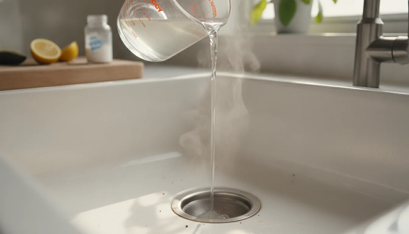Hot white vinegar in drains: what are the benefits and how to use it correctly