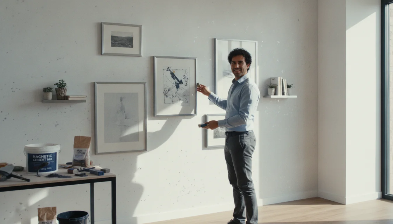 29-year-old invents ‘magnetic cement’ – hang pictures without a single drill hole in the wall