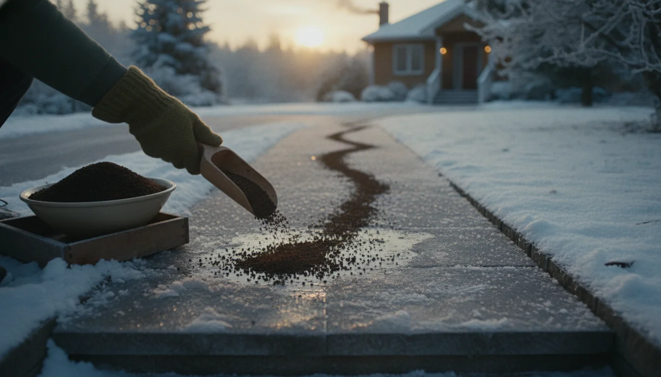 Coffee grounds in winter are incredibly useful. Stop throwing them out and try this trick