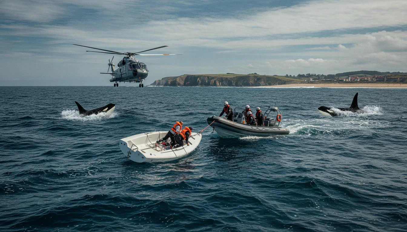 Open sea orca attacks are not a movie – two people rescued at the last minute off the coast of Deba