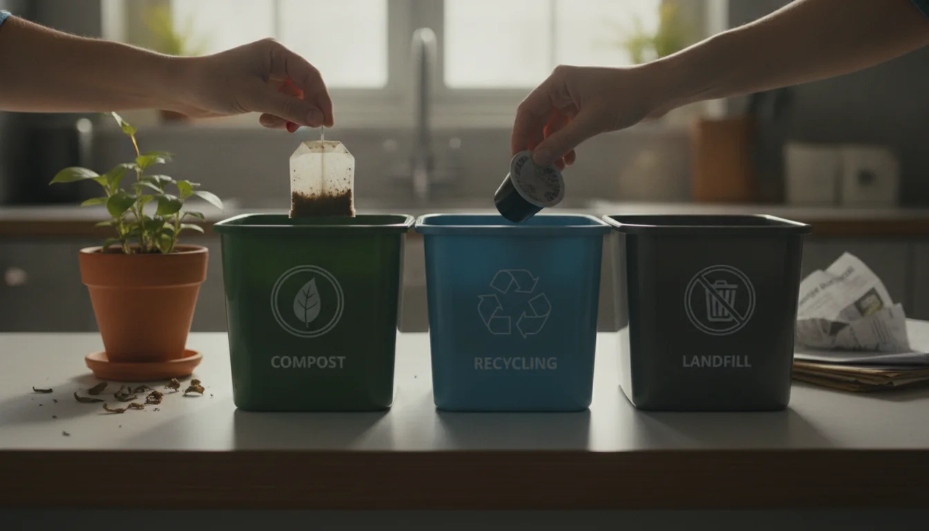 Where to throw away tea bags and coffee pods? Most people do it wrong