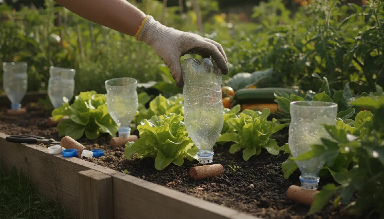 With this clever bottle trick, you save water and keep slugs out of your vegetable garden